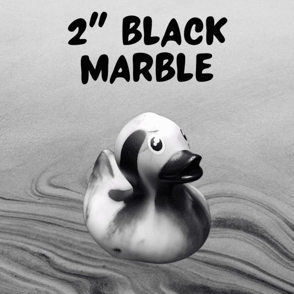 2 inch black marble duck