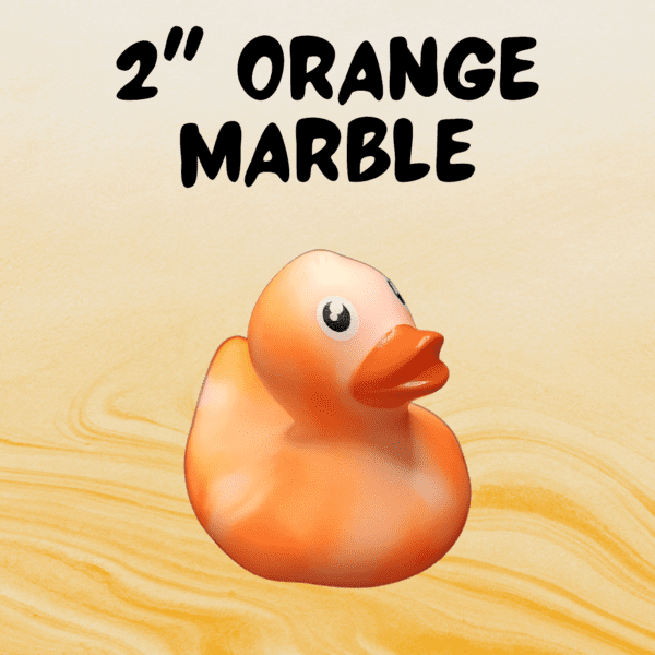 2 inch orange marble duck