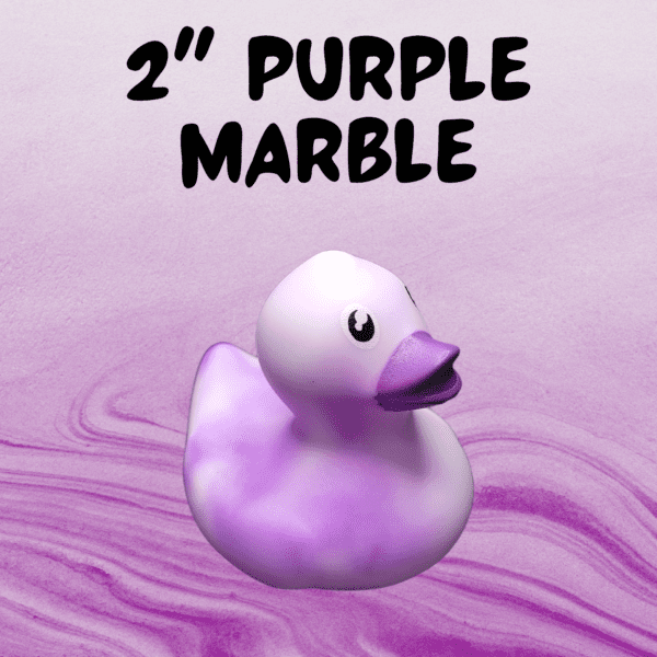 2 inch purple marble duck