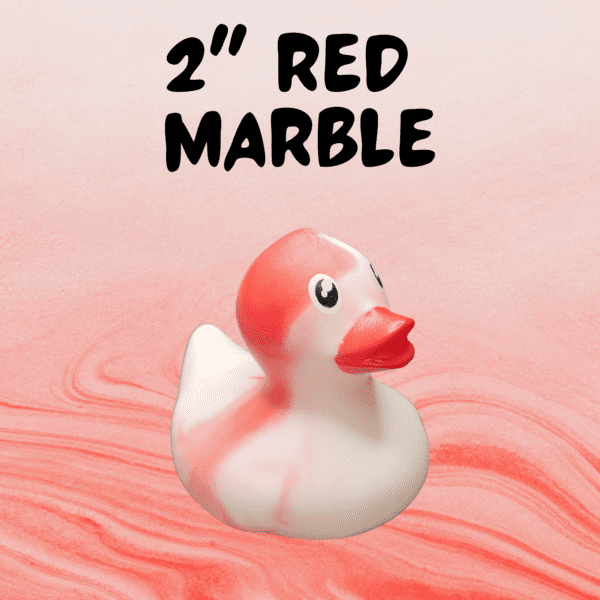 2 inch red marble duck