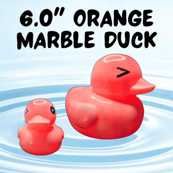 6 Inch Marble Duck Orange