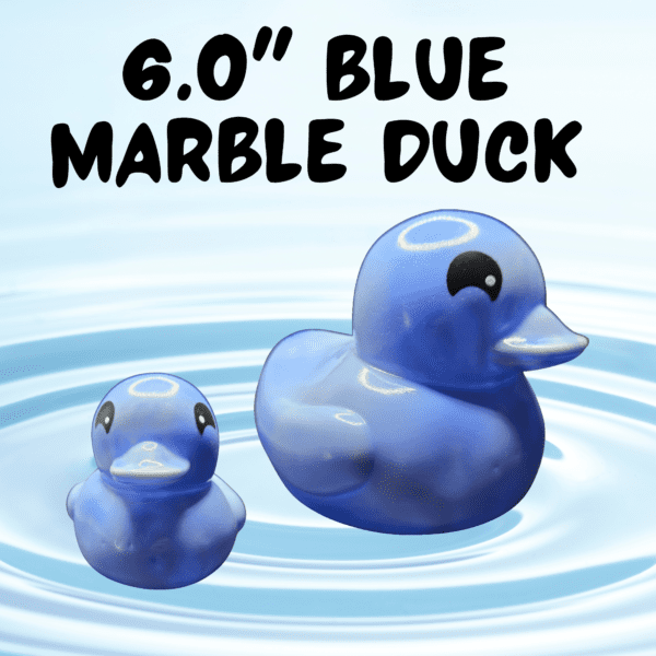 6 Inch Marble Duck Blue