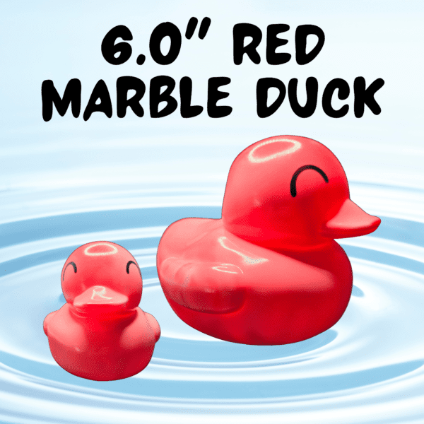 6 Inch Marble Duck Red