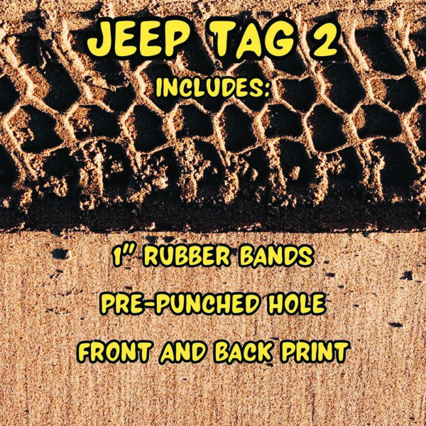 Jeep Tag 2 Includes Rubber Bands