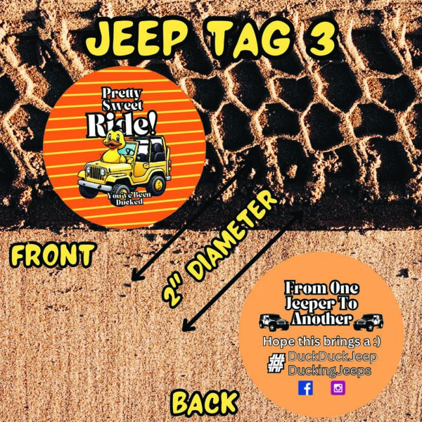 Jeep Tag 3 Dimensions 2 inches diameter