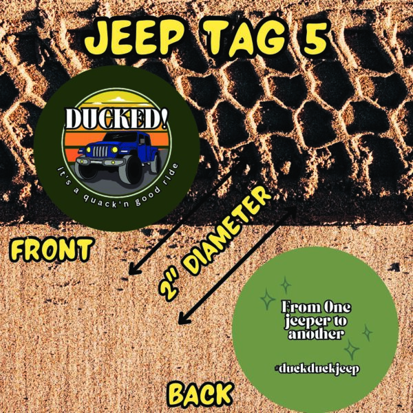 Jeep Tag 5 Dimensions 2 inch diameter