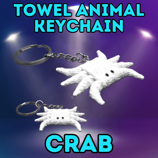 Towel Animal Crab Keychain