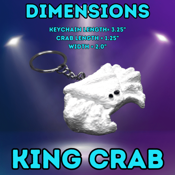 Towel Animal King Crab Keychain Dimensions