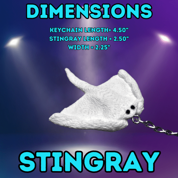 Towel Animal Stingray Keychain Dimensions