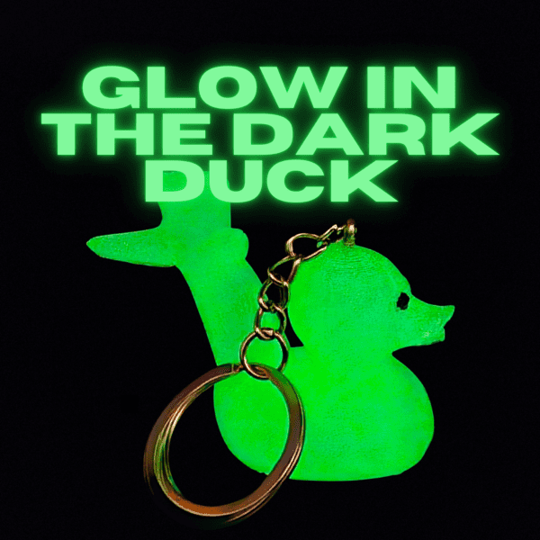 Glow in the dark duck keychain