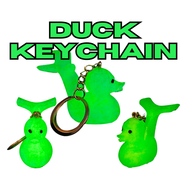 Glow in the dark duck keychain