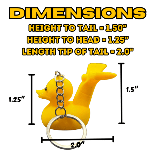 Dimensions Whale Tail Duck Keychain