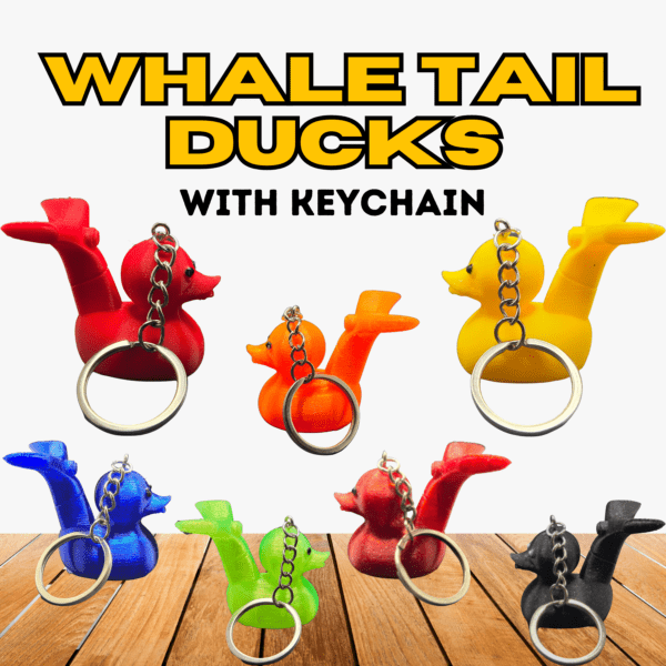 Whale Tail Duck Keychain