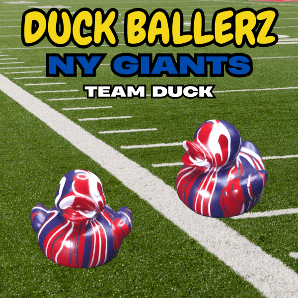 Duck Ballerz NY Giants Ducks in Team Colors