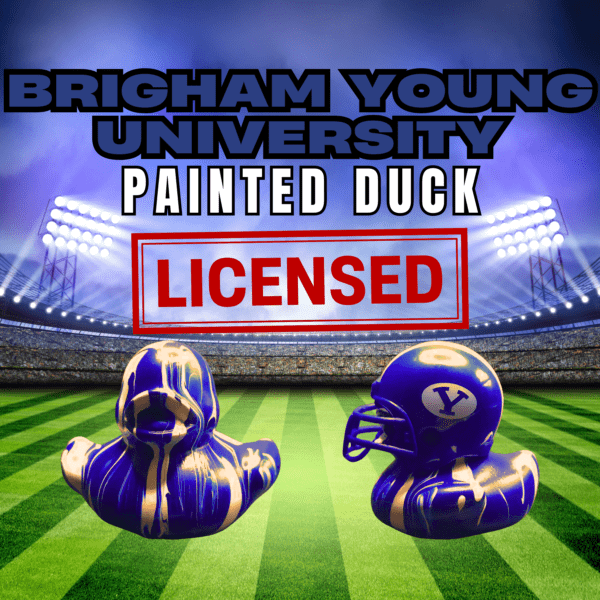 BYU Licensed Painted Duck with helmet